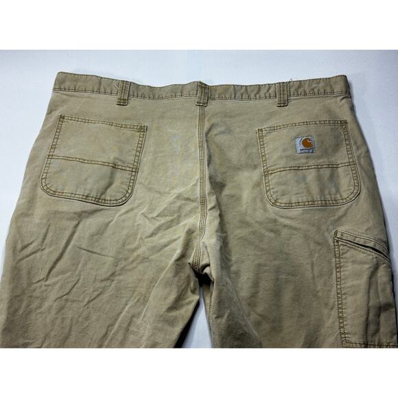 Carhartt Men's Relaxed Fit Straight Leg Khaki Denim Jeans - Size 44x29 - Picture 4 of 7